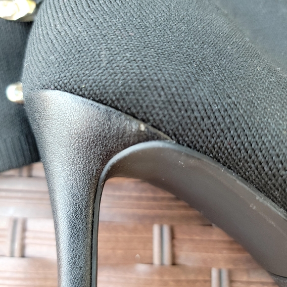 NWOT Sugar Tanikka black women's lace up heel sock booties. S 6 - Picture 9 of 11